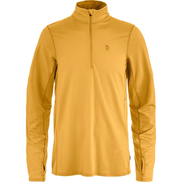 Fjällräven Abisko Day Hike Half Zip M Men’s T-shirts & tank tops Yellow, Orange Main Front 100964