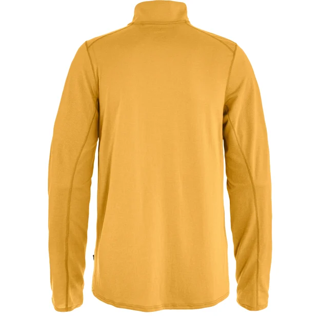 Fjällräven Abisko Day Hike Half Zip M Men’s T-shirts & tank tops Yellow, Orange Main Back 100720