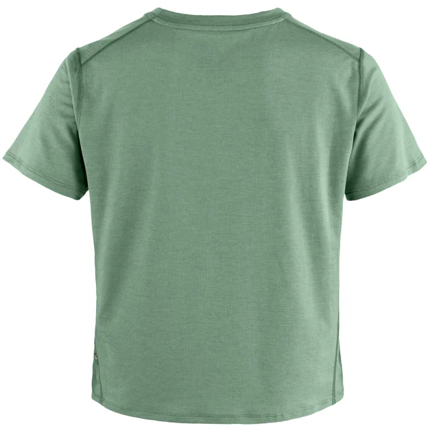 Fjällräven Abisko Day Hike Short SS W Women’s T-shirts & tank tops Green Main Back 89432
