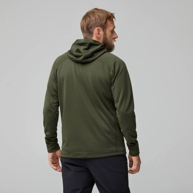 Fjällräven Abisko Grid Fleece Hoodie M Men’s Outlet Model Model back 85312