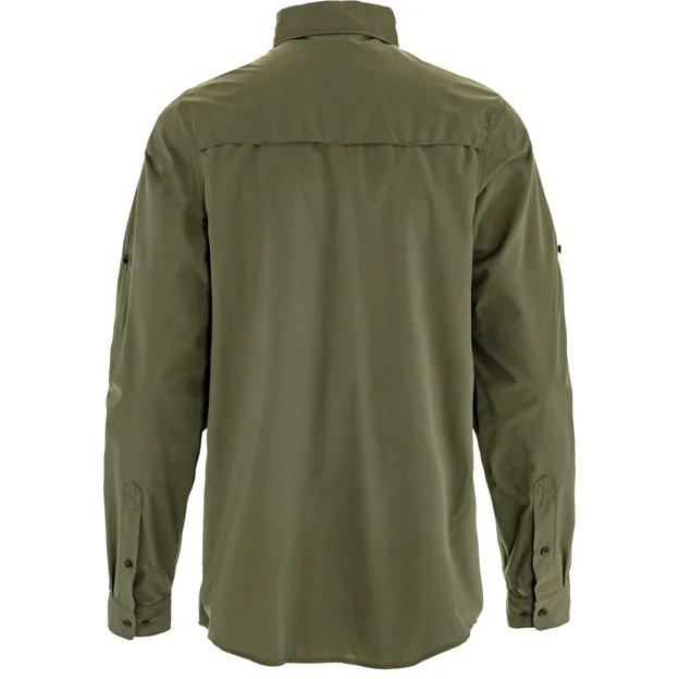 Fjällräven Abisko Hike Shirt LS M Men’s Shirts Green Main Back 100727