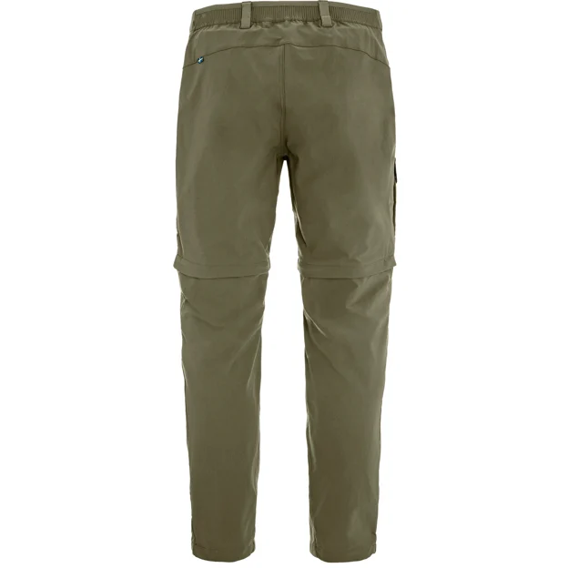 Fjällräven Abisko Hybrid Trail Trs Zip-off M Men’s Trekking trousers Green Main Back 100740