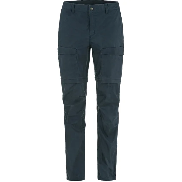 Fjällräven Abisko Hybrid Trail Trs Zip-off W Women’s Trekking trousers Blue Main Front 100150