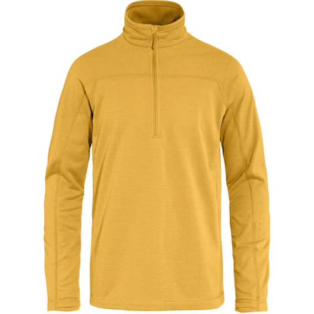 Fjällräven Abisko Lite Fleece Half Zip M Men’s Fleeces Yellow, Orange Main Front 92047