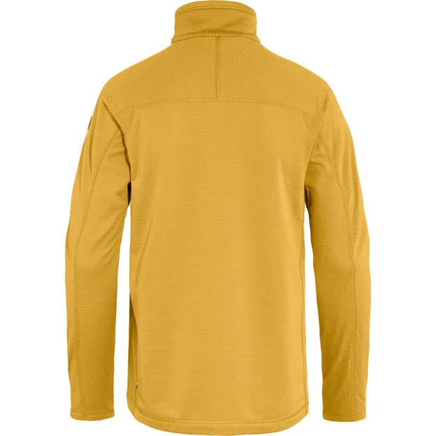 Fjällräven Abisko Lite Fleece Half Zip M Men’s Fleeces Yellow, Orange Main Back 100928