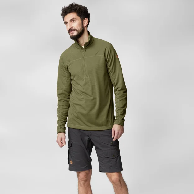 Fjällräven Abisko Lite Fleece Half Zip M Men’s Fleeces Model Model front 101275