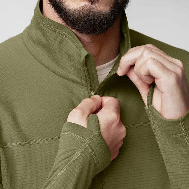 Fjällräven Abisko Lite Fleece Half Zip M Men’s Fleeces Detail Angle G 101278
