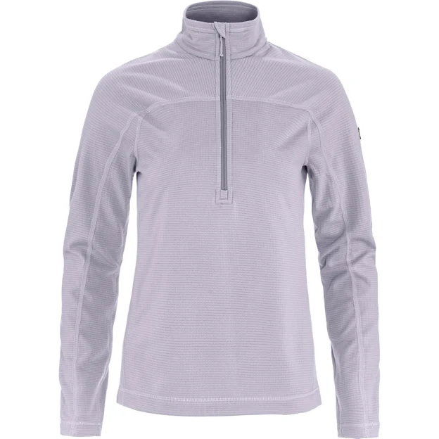 Fjällräven Abisko Lite Fleece Half Zip W Women’s Fleeces Purple Main Front 100876