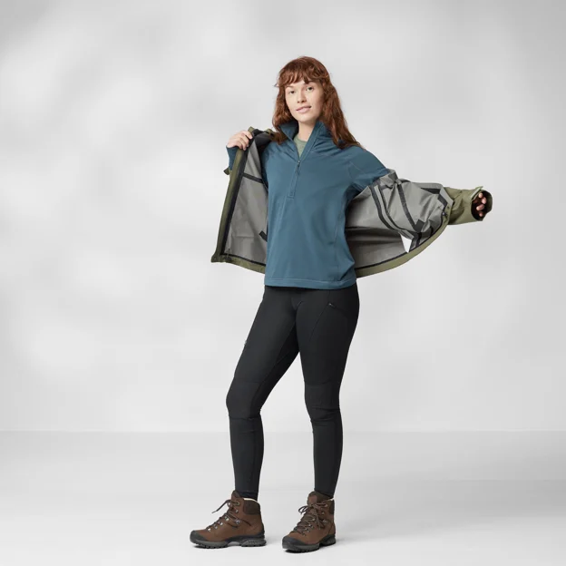 Fjällräven Abisko Lite Fleece Half Zip W Women’s Fleeces Model Model front 66610
