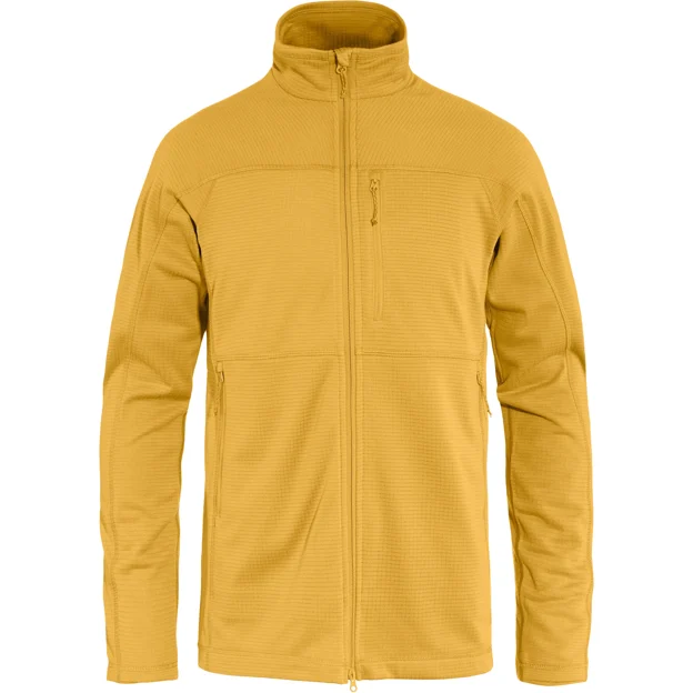Fjällräven Abisko Lite Fleece Jacket M Men’s Trekking jackets Yellow, Orange Main Front 101173