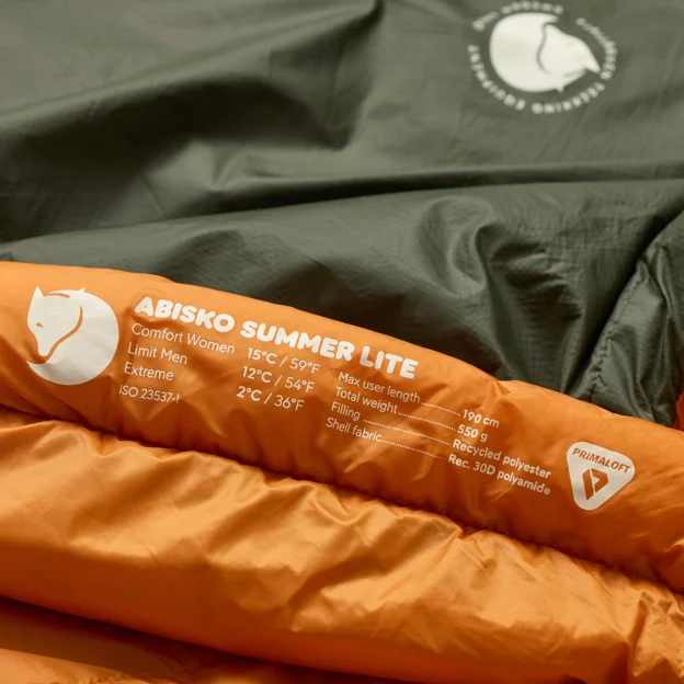 Fjällräven Abisko Summer Lite Unisex Sleeping bags Model Angle F 88161