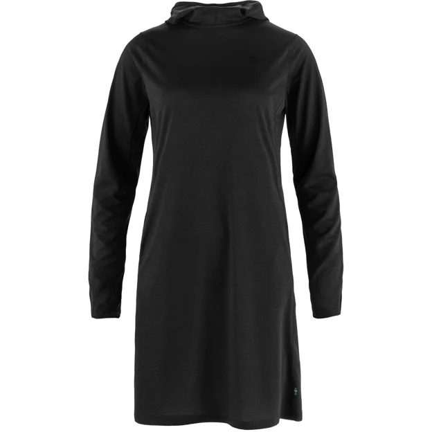 Fjällräven Abisko Sun-hoodie Dress W Women’s Dresses Black Main Front 84395