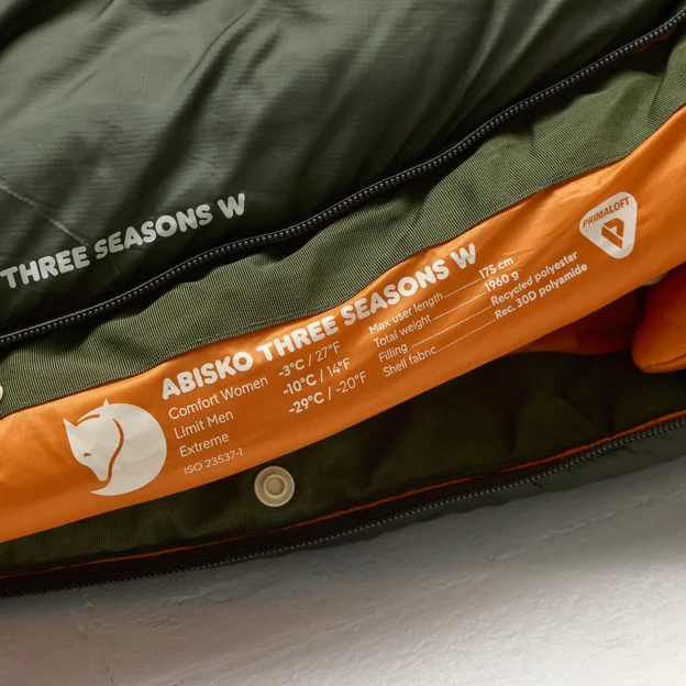 Fjällräven Abisko Three Seasons W Women’s Sleeping bags Model Angle J 88209