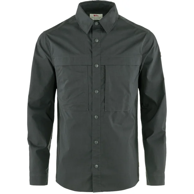 Fjällräven Abisko Trail Shirt LS M Men’s Shirts Grey Main Front 73490