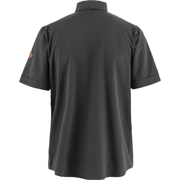 Fjällräven Abisko Trekking Shirt SS M Men’s Shirts Grey Main Back 86939