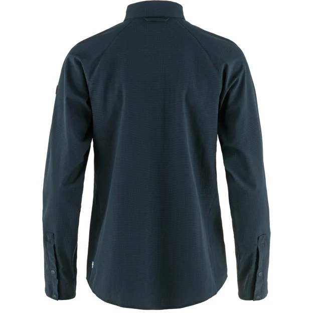 Fjällräven Abisko Trekking Shirt W Women’s Shirts Blue Main Back 80852