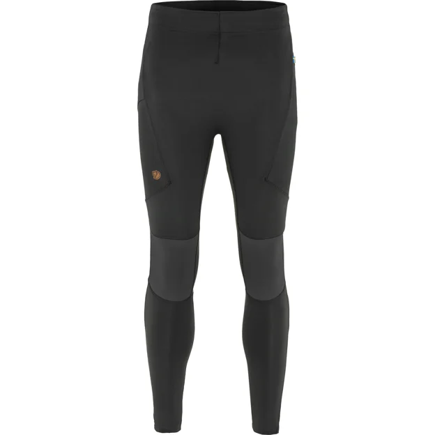 Fjällräven Abisko Trekking Tights Pro M Men’s Base layer bottoms Black, Grey Main Front 50563