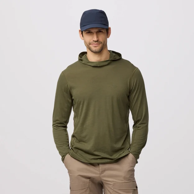 Fjällräven Abisko Wool Hoodie M Men’s Base layer tops Model Model front 94141