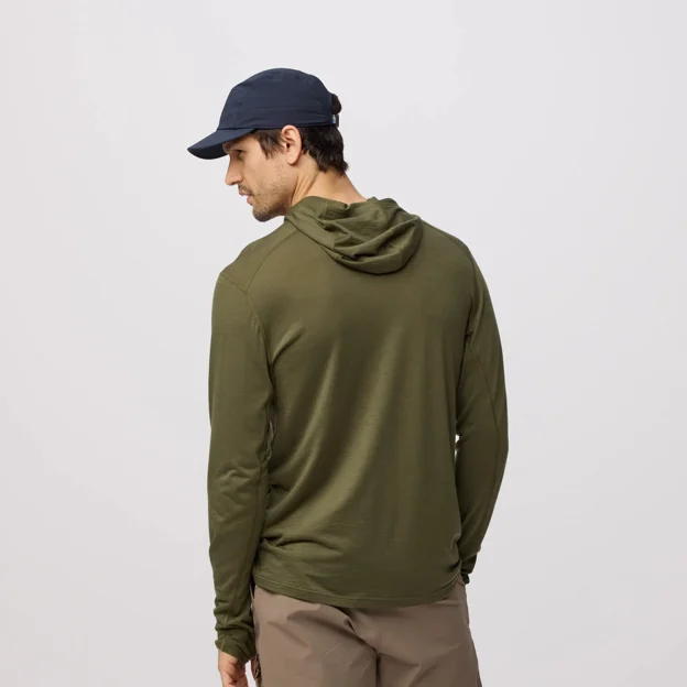 Fjällräven Abisko Wool Hoodie M Men’s Base layer tops Model Model back 94137