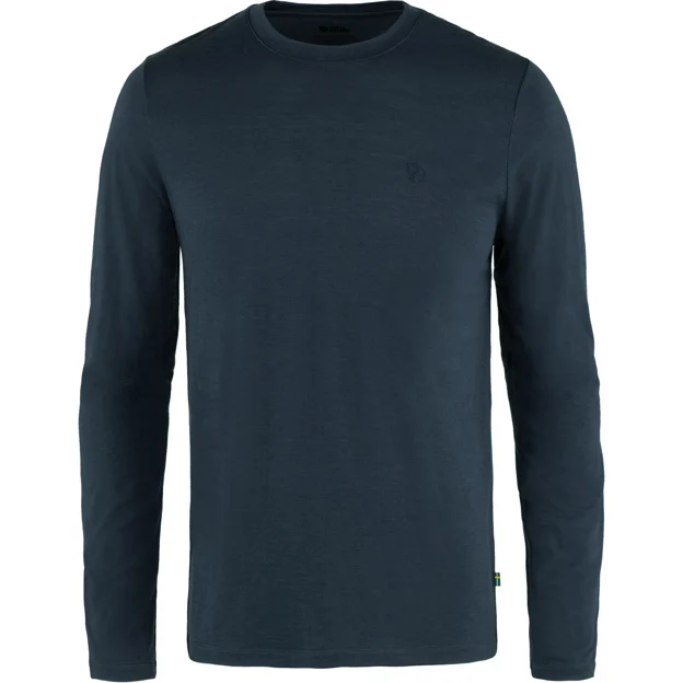 Fjällräven Abisko Wool LS M Men’s Base layer tops Blue Main Front 25051