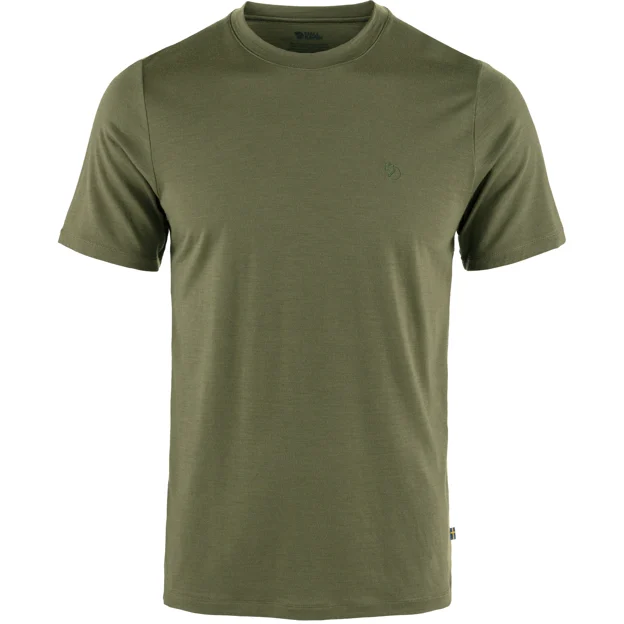 Fjällräven Abisko Wool SS M Men’s Base layer tops Green Main Front 73801