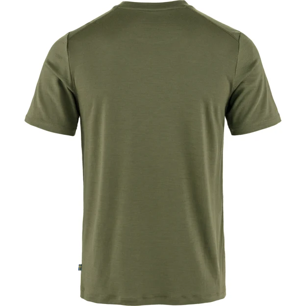 Fjällräven Abisko Wool SS M Men’s Base layer tops Green Main Back 80562