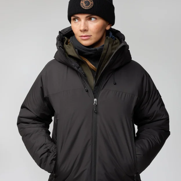 Fjällräven Bergtagen 130 Insulation Jkt W Women’s Mountaineering jackets Model Angle F 94242