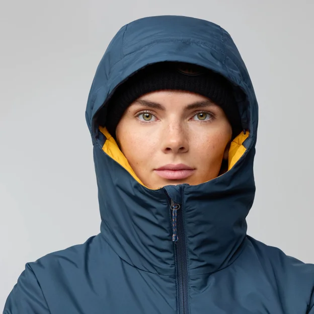 Fjällräven Bergtagen 60 Insulation Jkt W Women’s Mountaineering jackets Model Angle F 94319