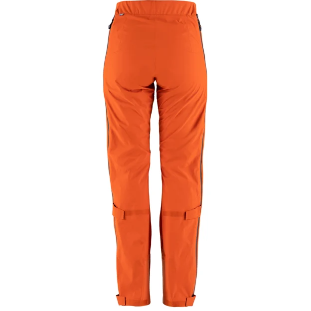 Fjällräven Bergtagen Lite Eco-Shell Trs W Women’s Mountaineering trousers Orange Main Back 25028