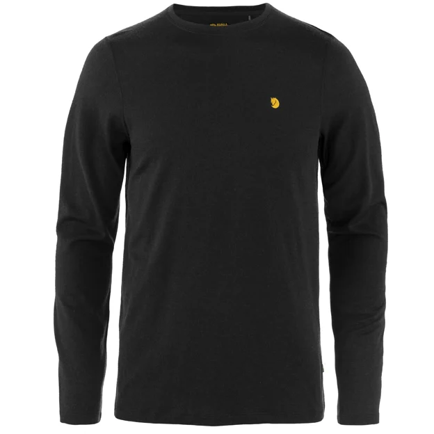 Fjällräven Bergtagen Merino 190 LS M Men’s Base layer tops Black Main Front 93463