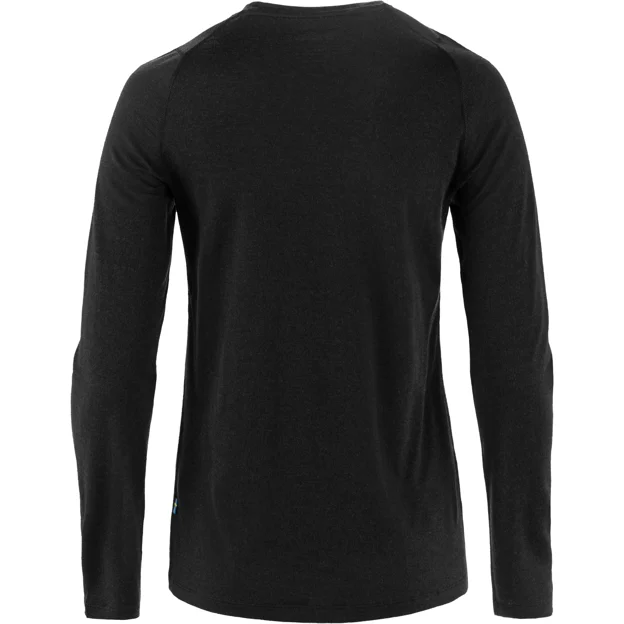 Fjällräven Bergtagen Merino 190 LS W Women’s Base layer tops Black Main Back 93876