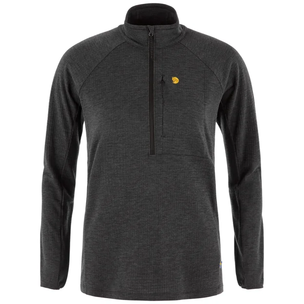 Fjällräven Bergtagen Midlayer Half Zip W Women’s Fleeces Black Main Front 104223