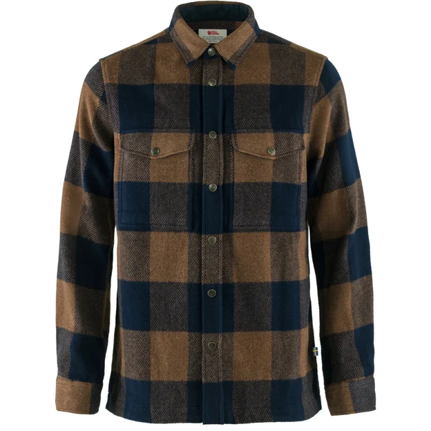 Fjällräven Canada Shirt M Men’s Shirts Brown, Blue Main Front 118286
