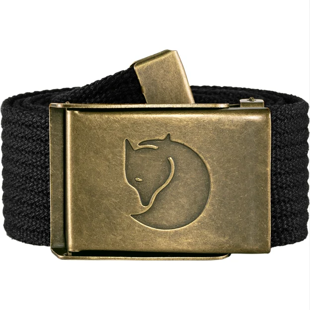 Fjällräven Canvas Brass Belt Unisex Belts & braces Black Main Front 19460