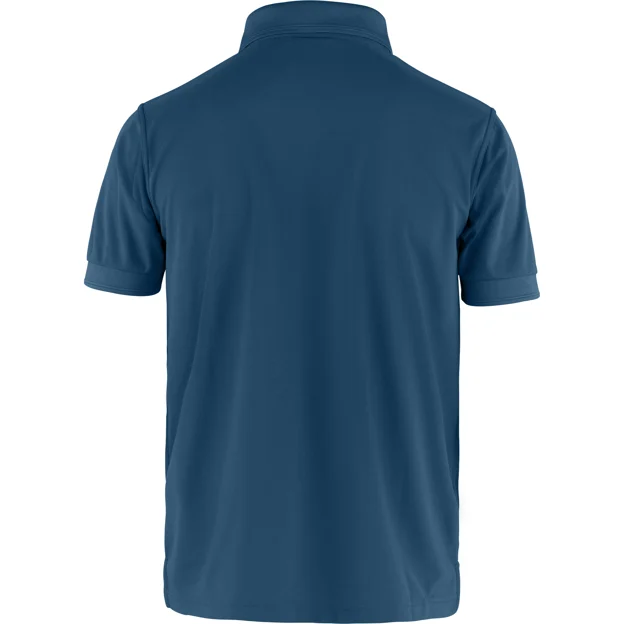Fjällräven Crowley Pique Shirt M Men’s T-shirts & tank tops Blue Main Back 26701