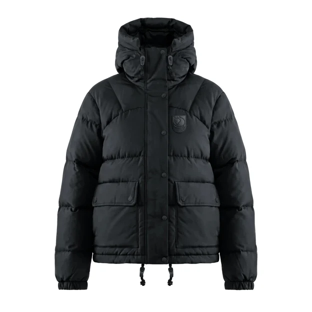 Fjällräven Expedition Down Cropped Jkt Black Edition W Women’s Down jackets Black Main Front 125944