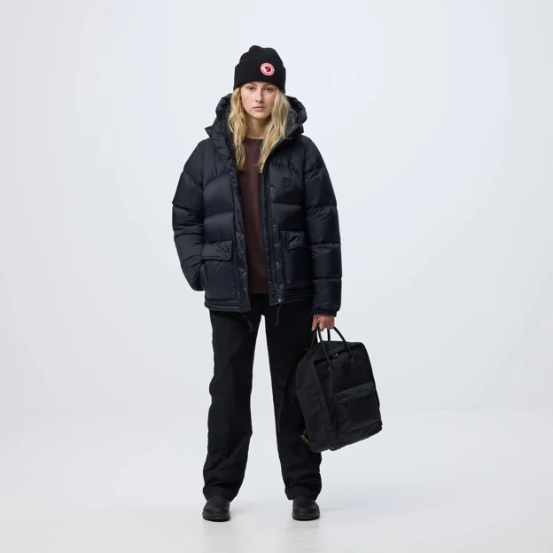 Fjällräven Expedition Down Lite Jacket Black Edition W Women’s Down jackets Model Angle J 98973