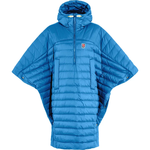 Fjällräven Expedition Down Poncho Women’s Down jackets Blue Main Front 60363