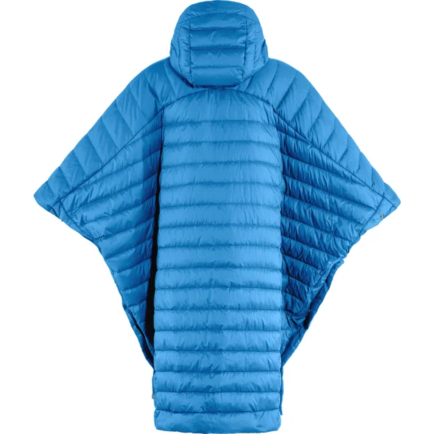 Fjällräven Expedition Down Poncho Women’s Down jackets Blue Main Back 60364