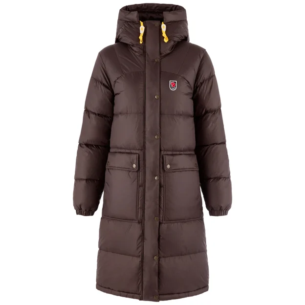 Fjällräven Expedition Long Down Parka W Women’s Down jackets Brown, Purple Main Front 104282