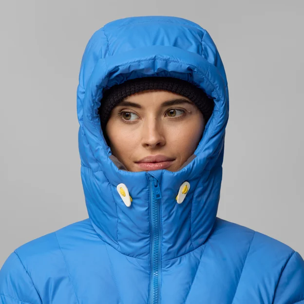 Fjällräven Expedition Pack Down Hoodie W Women’s Down jackets Model Angle F 82327