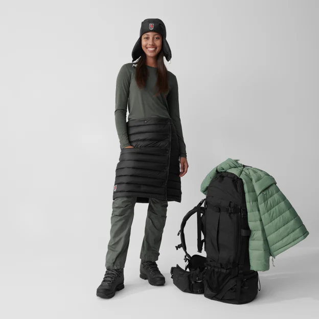 Fjällräven Expedition Pack Down Skirt Women’s Insulated trousers Model Model front 60158