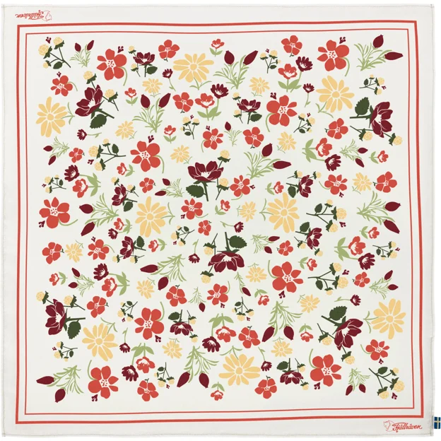 Fjällräven Fjällblomster Bandana Unisex Other accessories White Main Front 121633