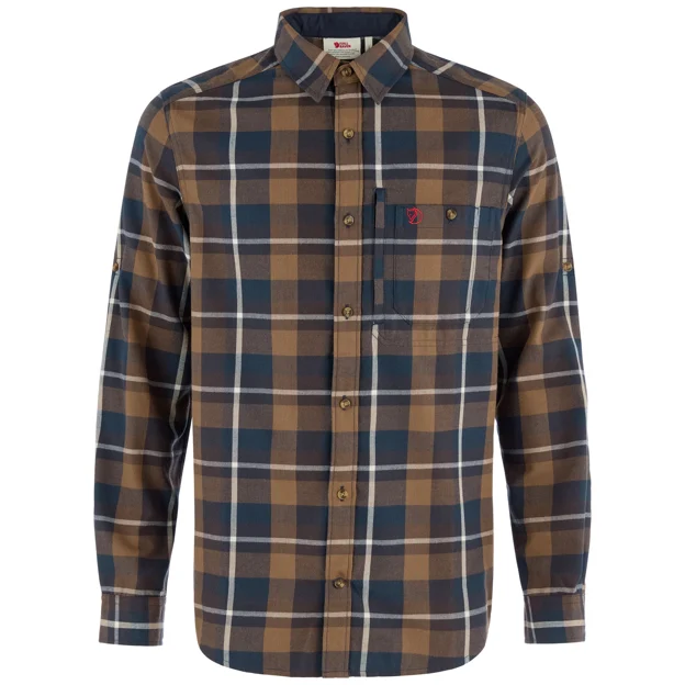 Fjällräven Fjällglim Regular Shirt M Men’s Shirts Brown, Purple Main Front 104555