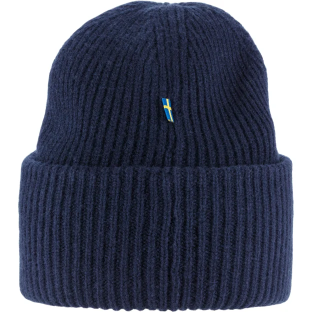 Fjällräven Fjällräven Heavy Beanie Unisex Caps, hats & beanies Blue Main Back 82016