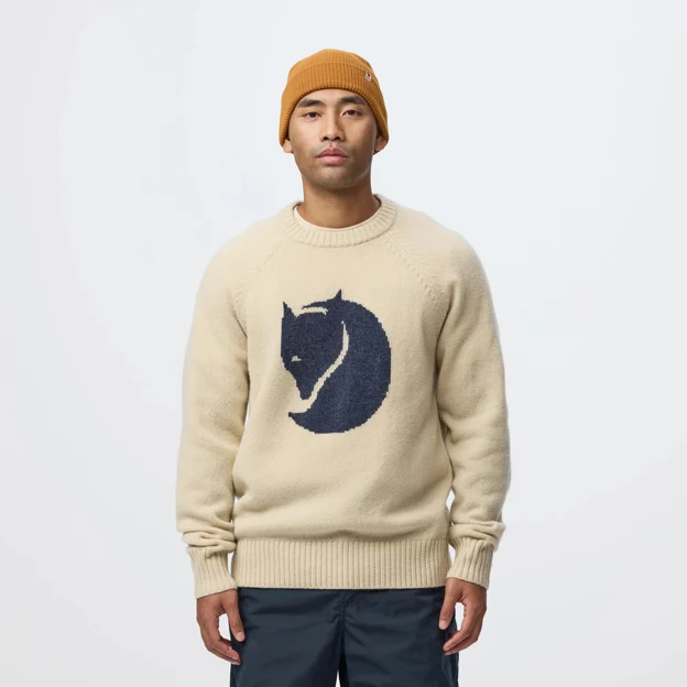 Fjällräven Fjällräven Logo Knit Sweater M Men’s Sweaters & knitwear Model Angle F 120134