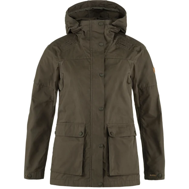Fjällräven Forest Hybrid Jacket W Women’s Hunting jackets Dark green, Green Main Front 56381