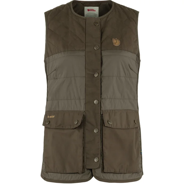 Fjällräven Forest Wool Padded Vest W Women’s Hunting jackets Green Main Front 59237