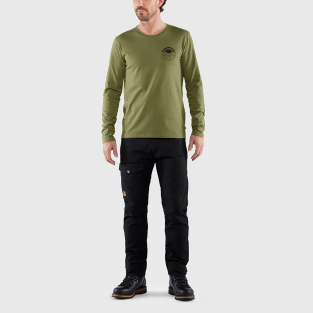 Fjällräven Forever Nature Badge LS M Men’s T-shirts & tank tops Model Model front 23587