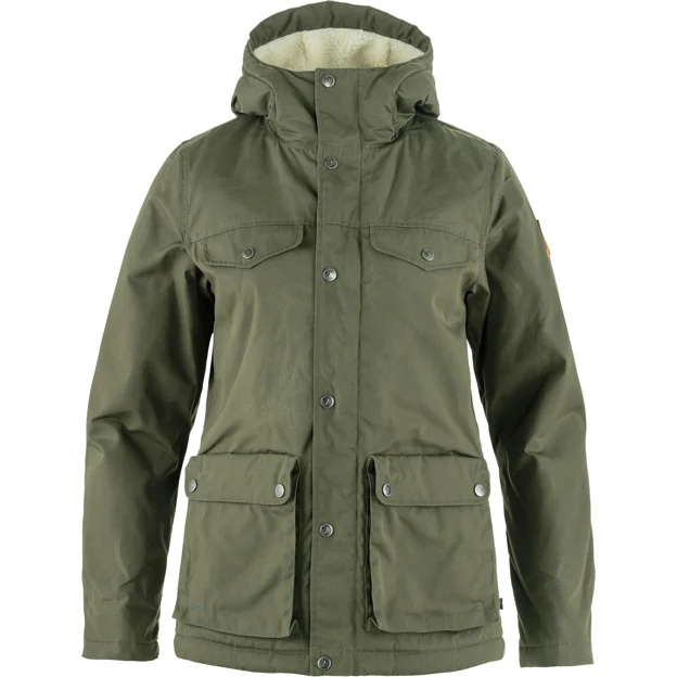 Fjällräven Greenland Winter Jacket W Women’s Outdoor jackets Green Main Front 79724